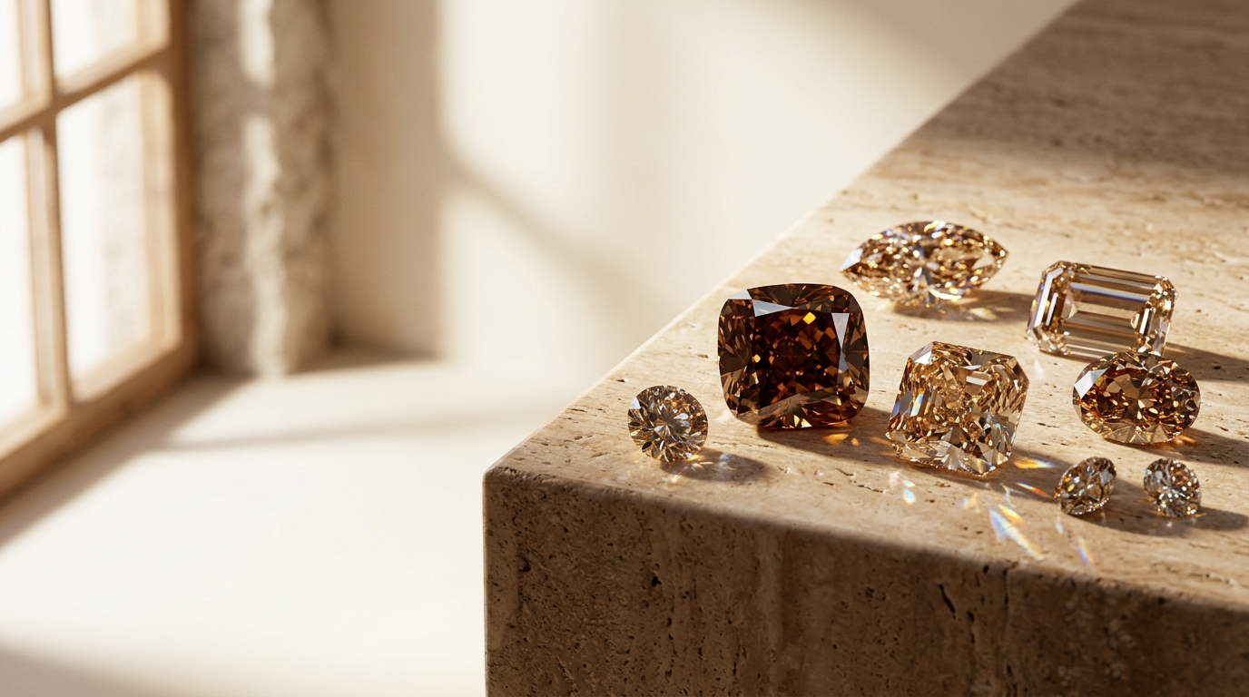 Natural Fancy Brown Diamonds - Fancy Cuts Selection